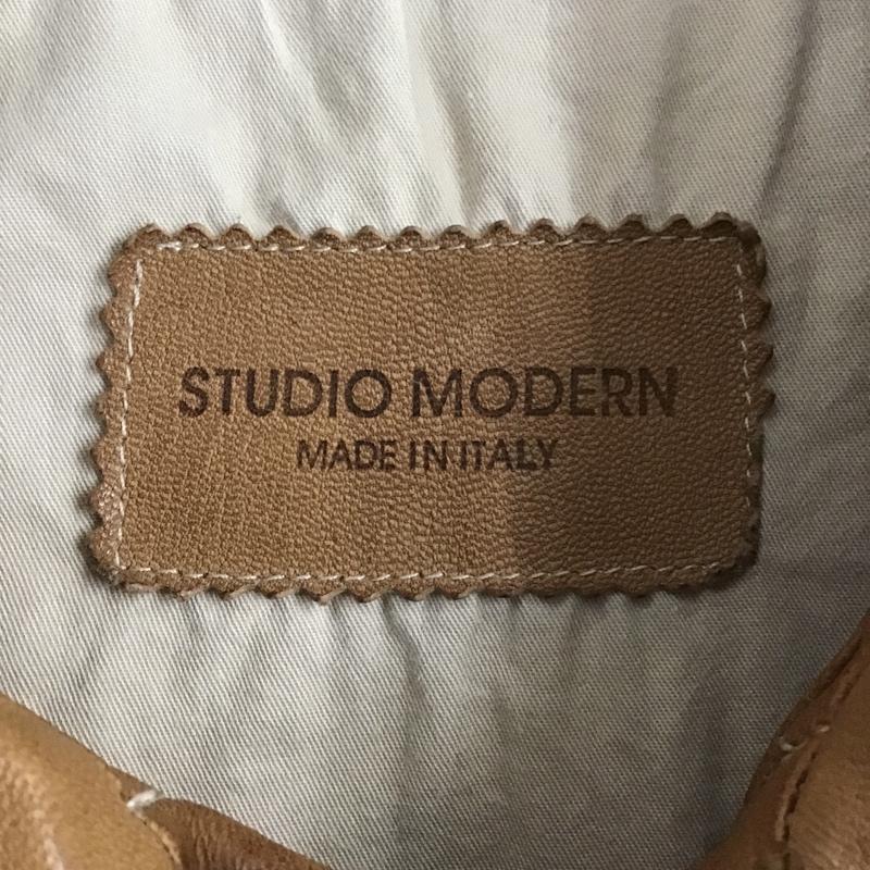 古着 USED ジャケット、上着 レザージャケット STUDIO MODERN 42 無地 茶 / ブラウン / レディース USED 古着 中古 10105706