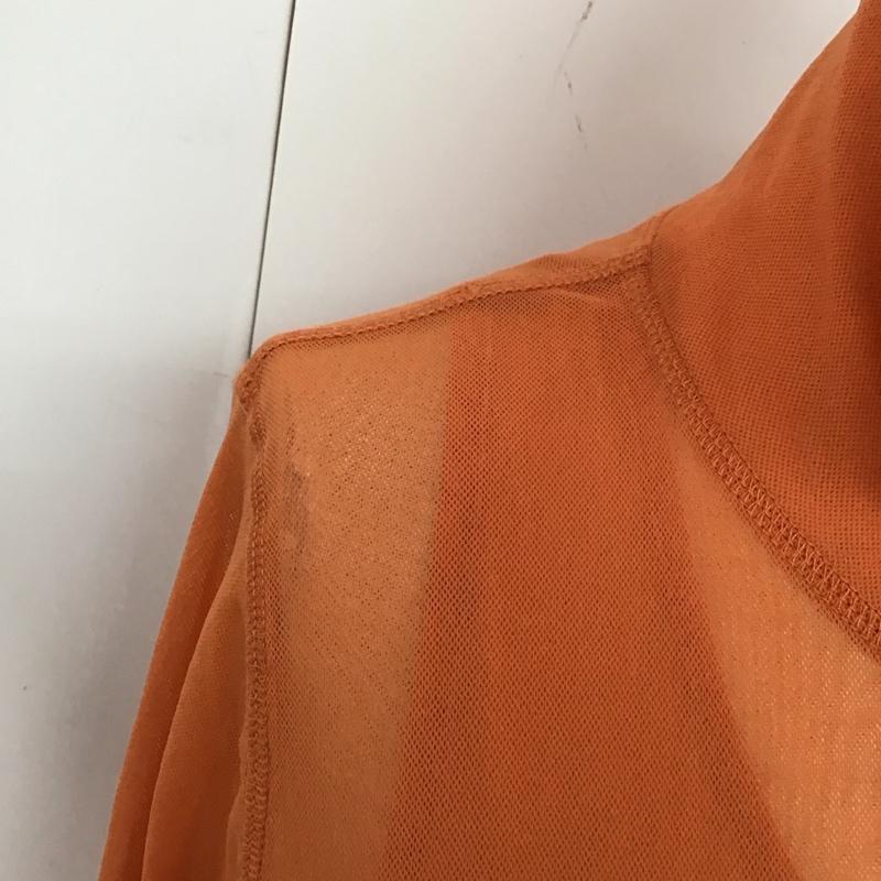 ディーゼル DIESEL カットソー 長袖 シアー ハイネック タートルネック S ワンポイント 橙 / オレンジ / レディース USED 古着 中古 10118819