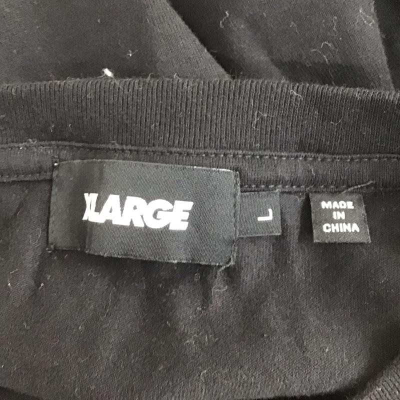 エクストララージ XLARGE カットソー 長袖 長袖カットソー クルーネックカットソー ロングスリーブカットソー プリントTシャツ L ロゴ、文字 黒 / ブラック /  メンズ USED 古着 中古 10108484