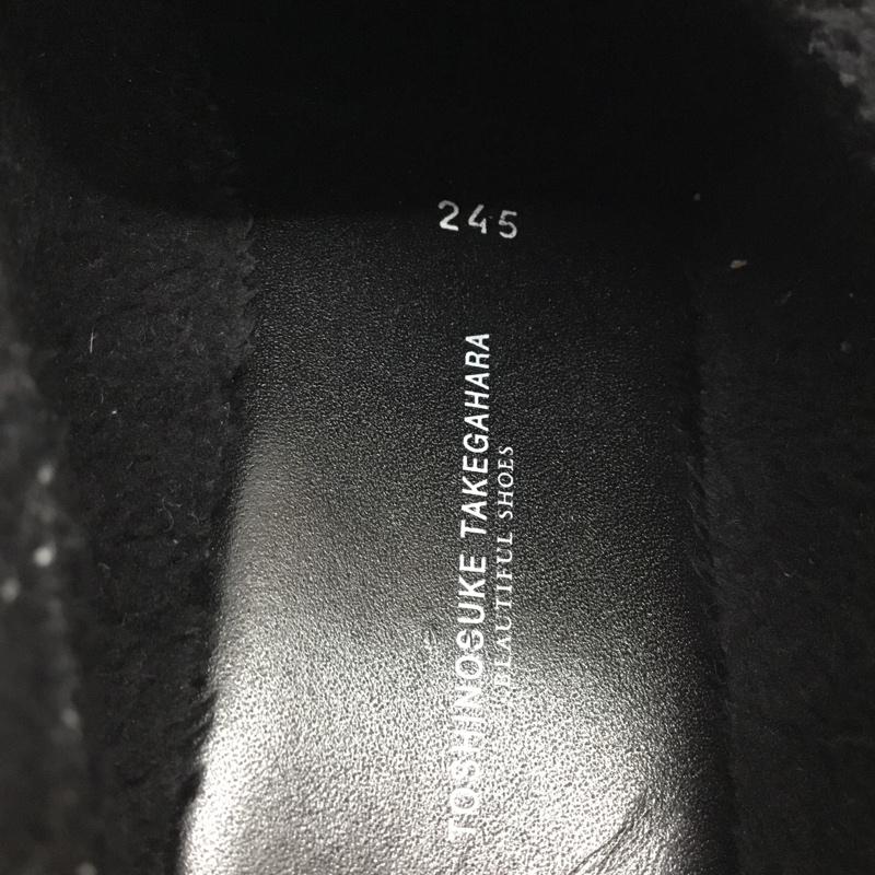 トシノスケ タケガハラ TOSHINOSUKE TAKEGAHARA カジュアルシューズ カジュアルシューズ BEAUTIFUL SHOES モックシューズ スリッポン 24.5 24.5cm 無地 黒 / ブラック / レディース USED 古着 中古 10119989