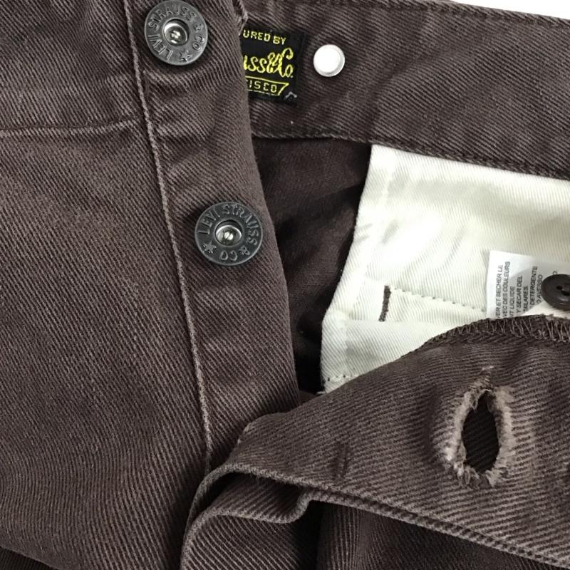リーバイストラウスアンドコー Levi Strauss & co. パンツ デニム、ジーンズ デニムパンツ ワイドパンツ カジュアルパンツ 32インチ 無地 茶 / ブラウン / メンズ USED 古着 中古 10130479