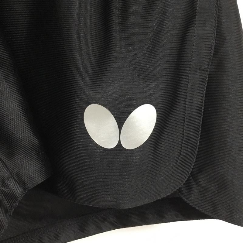 バタフライ BUTTERFLY パンツ ショートパンツ 51770-278 Voパンツ 卓球ウェア スポーツウェア タグ付き ワンポイント 黒 / ブラック / X 銀 / シルバー / メンズ USED 古着 中古 10135694