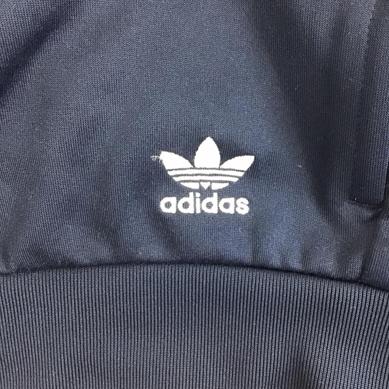 アディダス adidas ジャケット、上着 ジャケット、ブレザー ジップアップジャケット ジャンパー ジャケット カジュアルジャケット アウター L ロゴ、文字 紺 / ネイビー / X 緑 / グリーン / メンズ USED 古着 中古 10124765