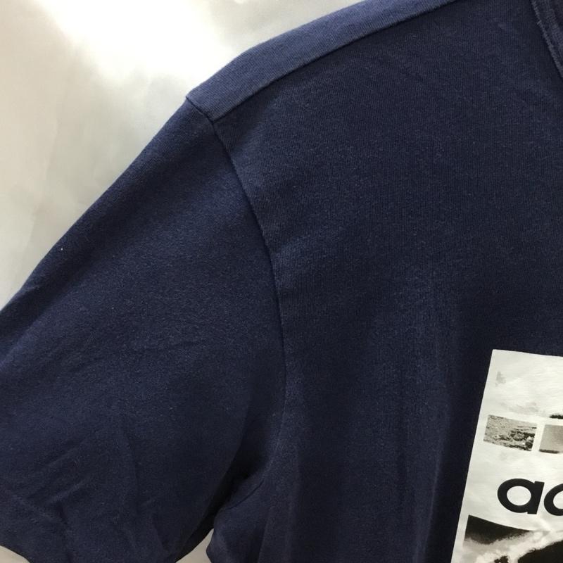 アディダスネオレーベル adidas NEO Label Tシャツ 半袖 bs0823 メッシュコンビTシャツ 半袖カットソー スポーツウェア M プリント 紺 / ネイビー / レディース USED 古着 中古 10113320