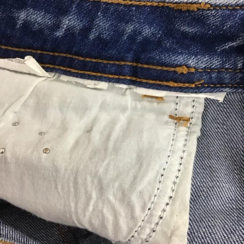 ザラ ZARA パンツ デニム、ジーンズ パール ダメージ加工 青 / ブルー / レディース USED 古着 中古 10108587
