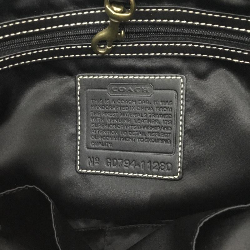 コーチ COACH トートバッグ トートバッグ 11280 シグネチャー 総柄 ベージュ / ベージュ / X 黒 / ブラック / レディース USED 古着 中古 10109901