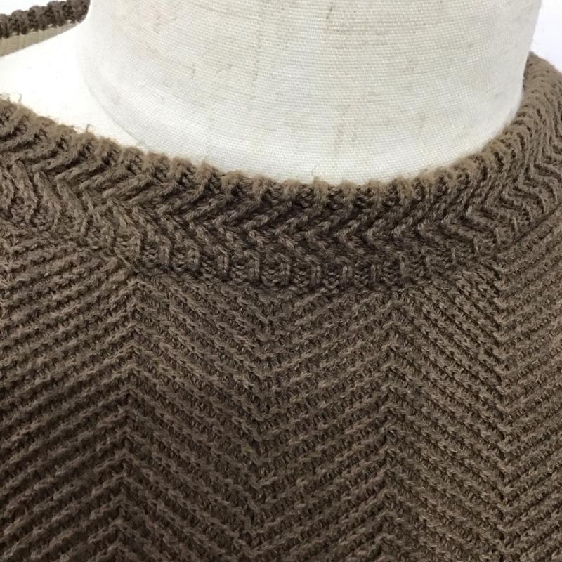 チャップス CHAPS ニット、セーター 長袖 長袖ニットカットソー ニット セーター クルーネックニット XXL ストライプ 茶 / ブラウン / メンズ USED 古着 中古 10124601
