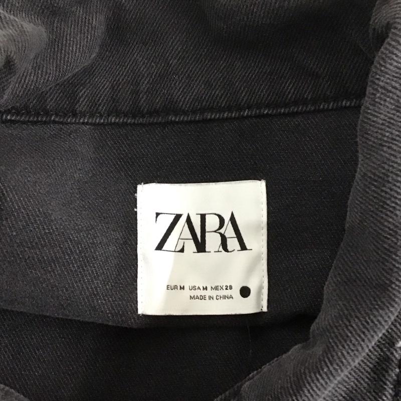 ザラ ZARA ジャケット、上着 ジャケット、ブレザー デニムジャケット M 無地 黒 / ブラック / レディース USED 古着 中古 10126565