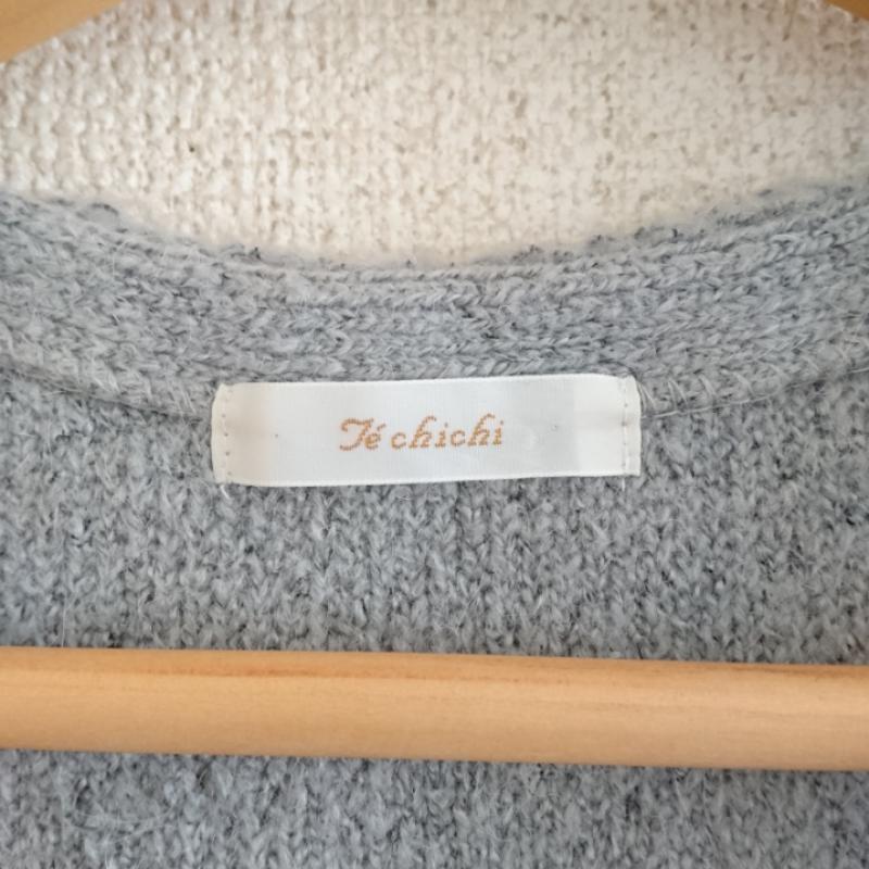 テチチ Te chichi カーディガン 長袖 M 無地 灰 / グレー / レディース USED 古着 中古 10011667