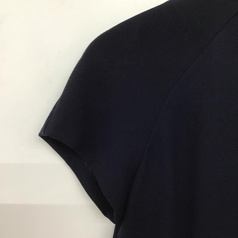 ザラ ZARA ワンピース ひざ丈スカート 7642 023 401 半袖 S 無地 紺 / ネイビー / レディース USED 古着 中古 10139152