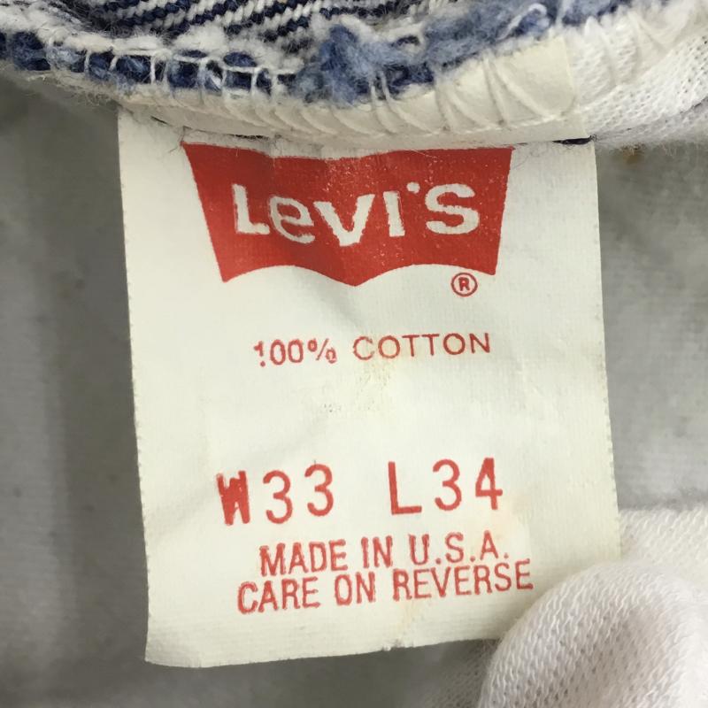 リーバイス Levi s パンツ デニム、ジーンズ USA製 20509-0217 33インチ 無地 インディゴ / インディゴ /  メンズ USED 古着 中古 10125240