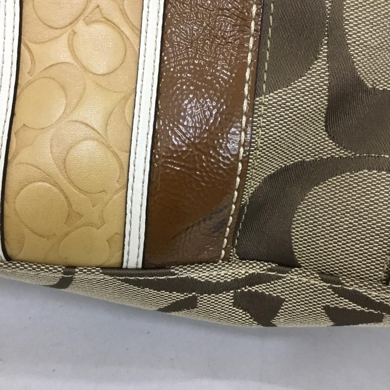 コーチ COACH ハンドバッグ ハンドバッグ F11637 ロゴ、文字 ベージュ / ベージュ / レディース USED 古着 中古 10133829