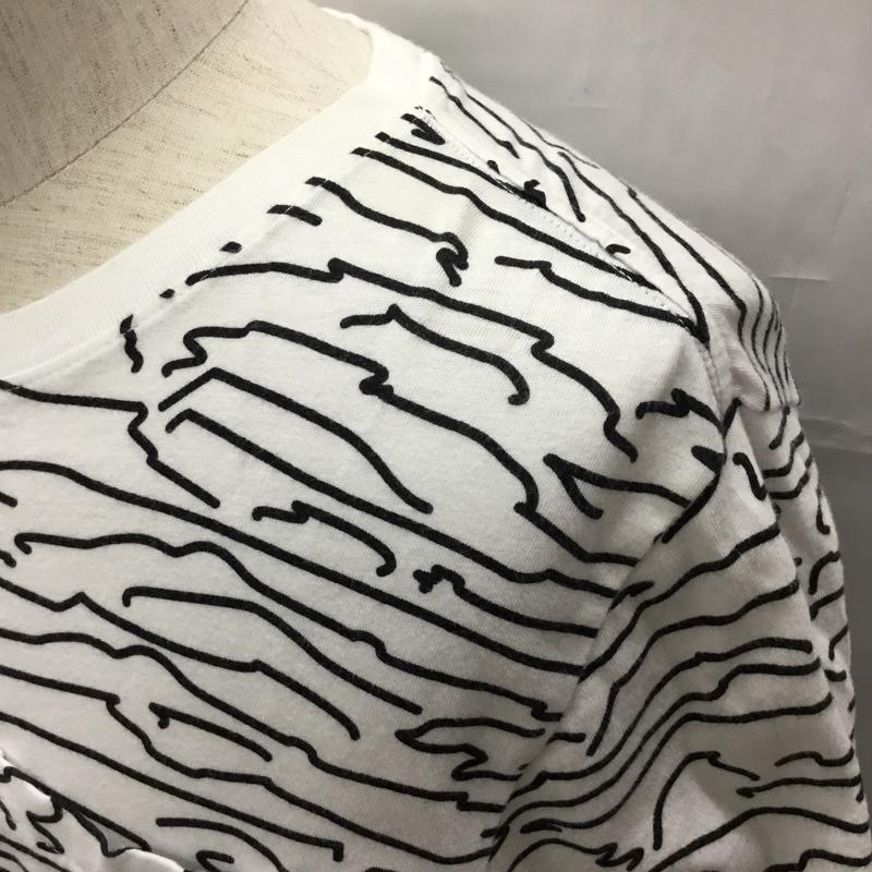 ナイキ NIKE Tシャツ 半袖 半袖カットソー プリントTシャツ クルーネックカットソー スポーツウェア M プリント 白 / ホワイト / X 黒 / ブラック / メンズ USED 古着 中古 10109462