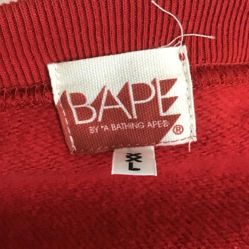 アベイシングエイプ A BATHING APE トレーナー 長袖 CAMO スウェット XXL 総柄 赤 / レッド / メンズ USED 古着 中古 10107425
