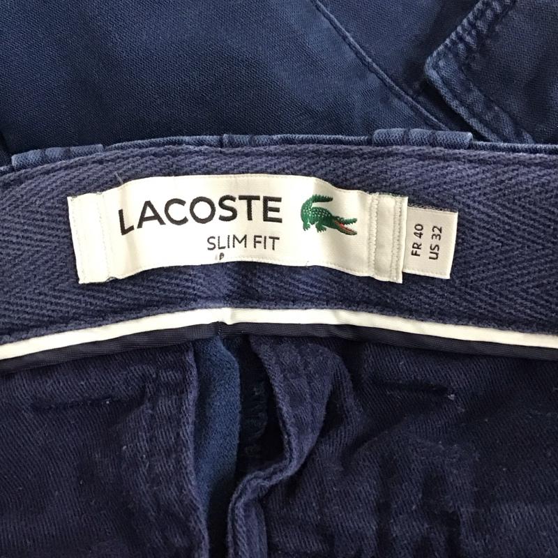 ラコステ LACOSTE パンツ ワークパンツ、ペインターパンツ ワイドパンツ カーゴパンツ カジュアルパンツ 40 無地 紺 / ネイビー / メンズ USED 古着 中古 10128687