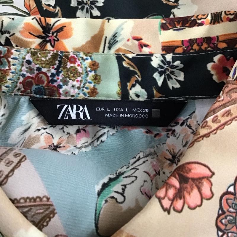 ザラ ZARA シャツ、ブラウス 長袖 L 総柄 マルチカラー / マルチカラー / レディース USED 古着 中古 10116657