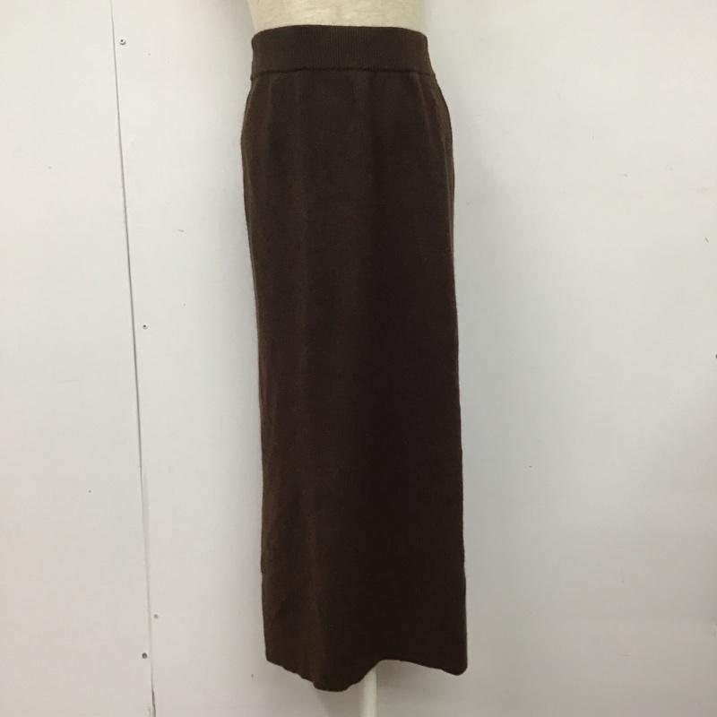 ローリーズファーム LOWRYS FARM セットアップ セットアップ ニット FREE 無地 茶 / ブラウン / レディース USED 古着 中古 10128215