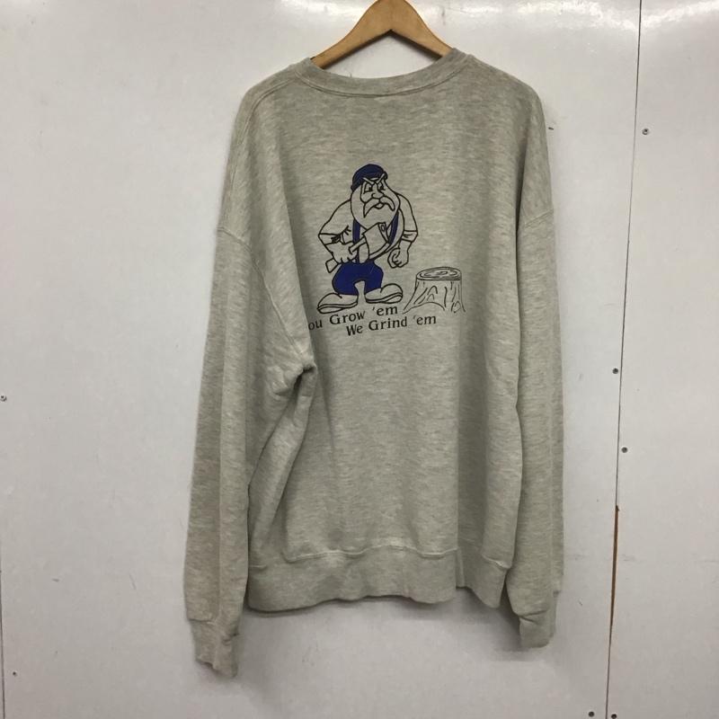ラッセルアスレティック Russell Athletic トレーナー 長袖 長袖トレーナー スウェット クルーネック プルオーバー 90s 00s XL ロゴ、文字 灰 / グレー / メンズ USED 古着 中古 10139537