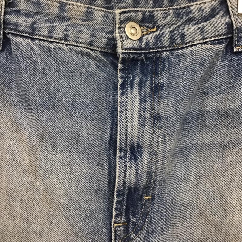 ザラ ZARA パンツ デニム、ジーンズ デニムパンツ ワイドパンツ カジュアルパンツ クラッシュデニムパンツ 40 ダメージ加工 インディゴ / インディゴ /  メンズ USED 古着 中古 10125650