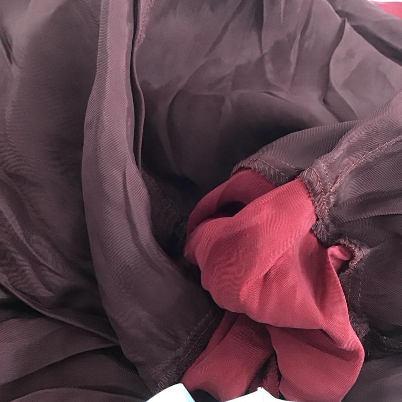ザラ ZARA ワンピース ロングスカート 8426 740 606 タイ付き 長袖 S 無地 赤 / レッド / レディース USED 古着 中古 10138646