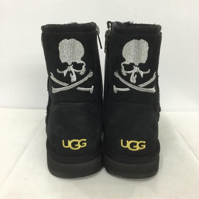 アグ UGG ブーツ ショートブーツ 1103394 MASTERMIND ムートンブーツ サイドファスナー 26cm 26.0cm ロゴ、文字 黒 / ブラック / メンズ USED 古着 中古 10138005