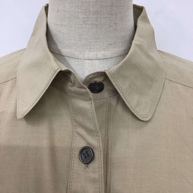 バーバリーロンドン Burberry London シャツ、ブラウス 長袖 長袖シャツ カラーシャツ ポケットシャツ 長袖カットソー 38 無地 ベージュ / ベージュ / レディース USED 古着 中古 10112511