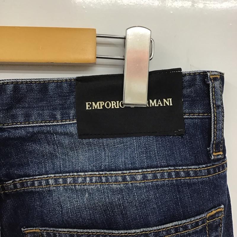 エンポリオアルマーニ EMPORIO ARMANI パンツ デニム、ジーンズ デニムパンツ スリムパンツ カジュアルパンツ 31インチ 無地 インディゴ / インディゴ / メンズ USED 古着 中古 10136200