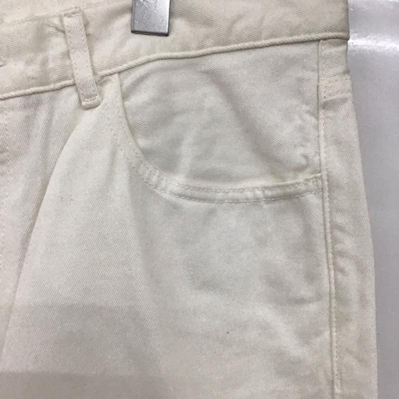 スティーブンアラン Steven Alan パンツ デニム、ジーンズ デニムパンツ ワイドパンツ カジュアルパンツ ストレッチパンツ L 無地 白 / ホワイト /  メンズ USED 古着 中古 10125335
