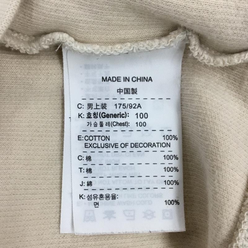 ナイキ NIKE トレーナー 長袖 長袖スウェット 長袖トレーナー リブカットソー 長袖カットソー スポーツウェア L ロゴ、文字 ベージュ / ベージュ / メンズ USED 古着 中古 10115209