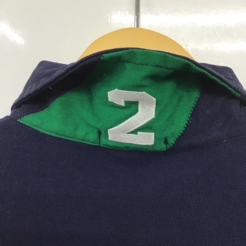 ポロバイラルフローレン Polo by RALPH LAUREN ポロシャツ 半袖 半袖ポロシャツ 半袖カットソー カラーシャツ L ロゴ、文字 紺 / ネイビー / メンズ USED 古着 中古 10132670