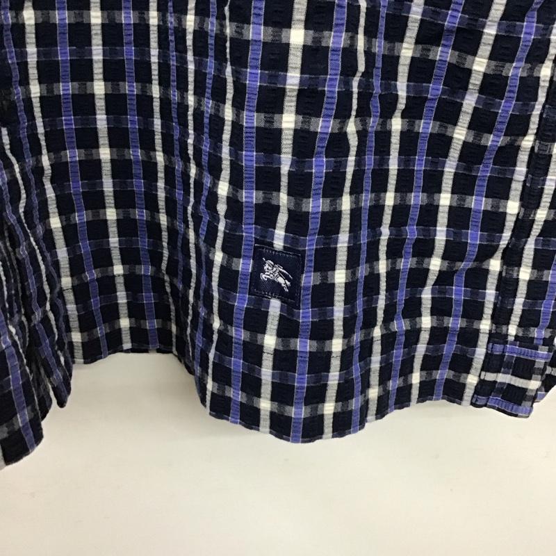 バーバリー BURBERRY シャツ、ブラウス 半袖 半袖シャツ チェックシャツ ボタンダウンシャツ L チェック マルチカラー / マルチカラー / メンズ USED 古着 中古 10137046