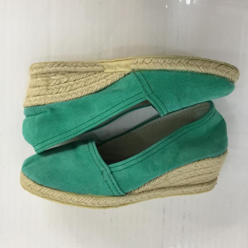 フランチェスカ FRANCESCA パンプス パンプス ジュート ウェッジ ラウンドトゥ 緑 / グリーン / X ベージュ / ベージュ / レディース USED 古着 中古 10048103