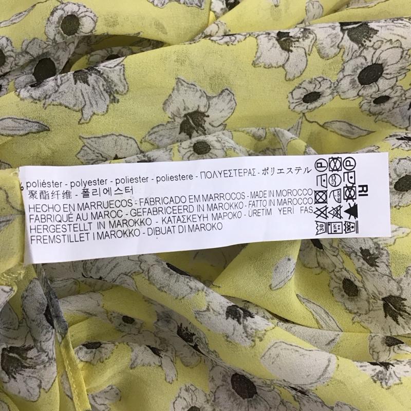 ザラ ZARA シャツ、ブラウス 長袖 2928 160 047 シアー S 花柄 黄 / イエロー / レディース USED 古着 中古 10111434