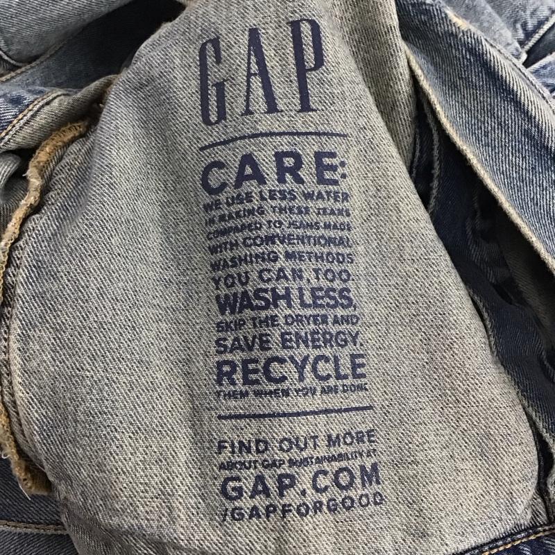 ギャップ GAP ジャケット、上着 ジャケット、ブレザー デニムジャケット Gジャン アウター カジュアルジャケット M 無地 インディゴ / インディゴ / メンズ USED 古着 中古 10146816