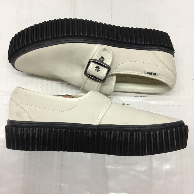 バンズ VANS スリッポン スリッポン 721356 CREEPER スニーカー ストラップ 厚底 23.5cm 23.5cm ロゴ、文字 白 / ホワイト / X 黒 / ブラック / レディース USED 古着 中古 10115046