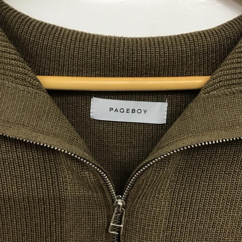 ページボーイ PAGEBOY ワンピース ロングスカート pb270065ks ロングニットワンピース ハーフジップ スタンドネック FREE 無地 カーキ / カーキ / レディース USED 古着 中古 10137547