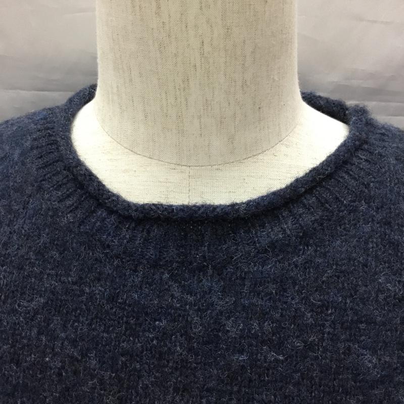 エーグル AIGLE ニット、セーター 長袖 長袖ニットカットソー ニット セーター クルーネックニット M 無地 紺 / ネイビー /  メンズ USED 古着 中古 10113331