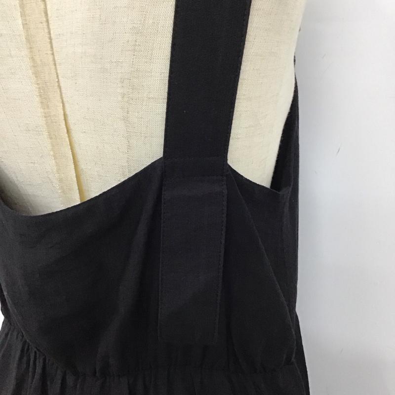 リエディ Re:EDIT ワンピース ロングスカート 23SS5637 ジャンパースカート ティアード L 無地 黒 / ブラック / レディース USED 古着 中古 10126475