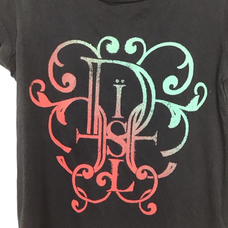ディーゼル DIESEL Tシャツ 半袖 XL プリント 黒 / ブラック / レディース USED 古着 中古 10133136