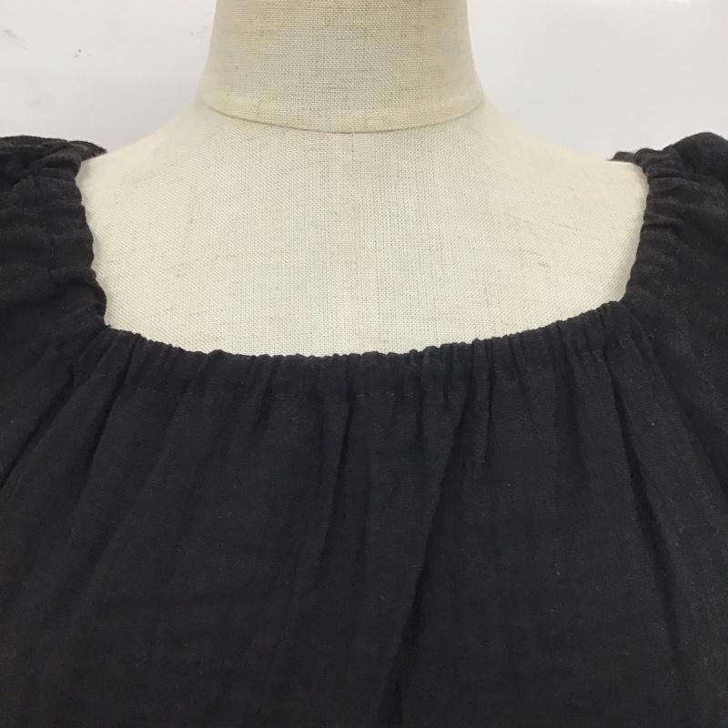 ローリーズファーム LOWRYS FARM カットソー 半袖 lf622080tk 半袖カットソー ワイドネックカットソー フレアカットソー FREE 無地 黒 / ブラック /  メンズ USED 古着 中古 10113046