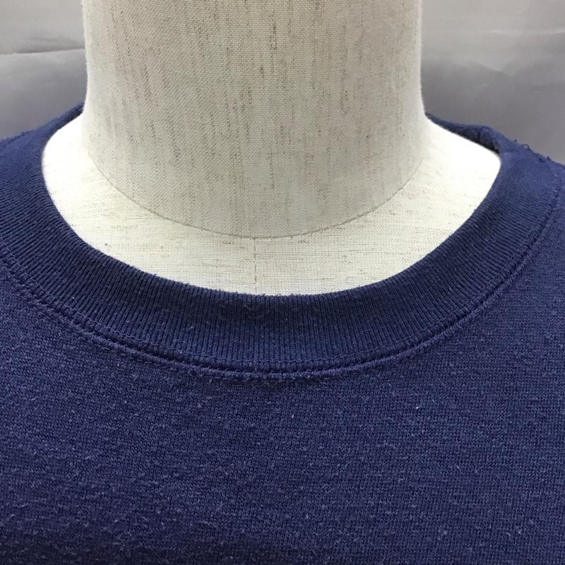 ポロバイラルフローレン Polo by RALPH LAUREN トレーナー 長袖 長袖トレーナー スウェット クルーネック リブスウェットカットソー L ロゴ、文字 紺 / ネイビー / メンズ USED 古着 中古 10111814