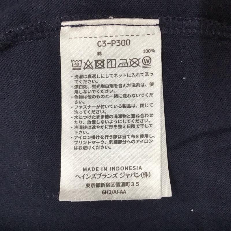 チャンピオン Champion Tシャツ 半袖 C3-P300 ショートスリーブTシャツ クルーネックカットソー XL ロゴ、文字 紺 / ネイビー / メンズ USED 古着 中古 10116900