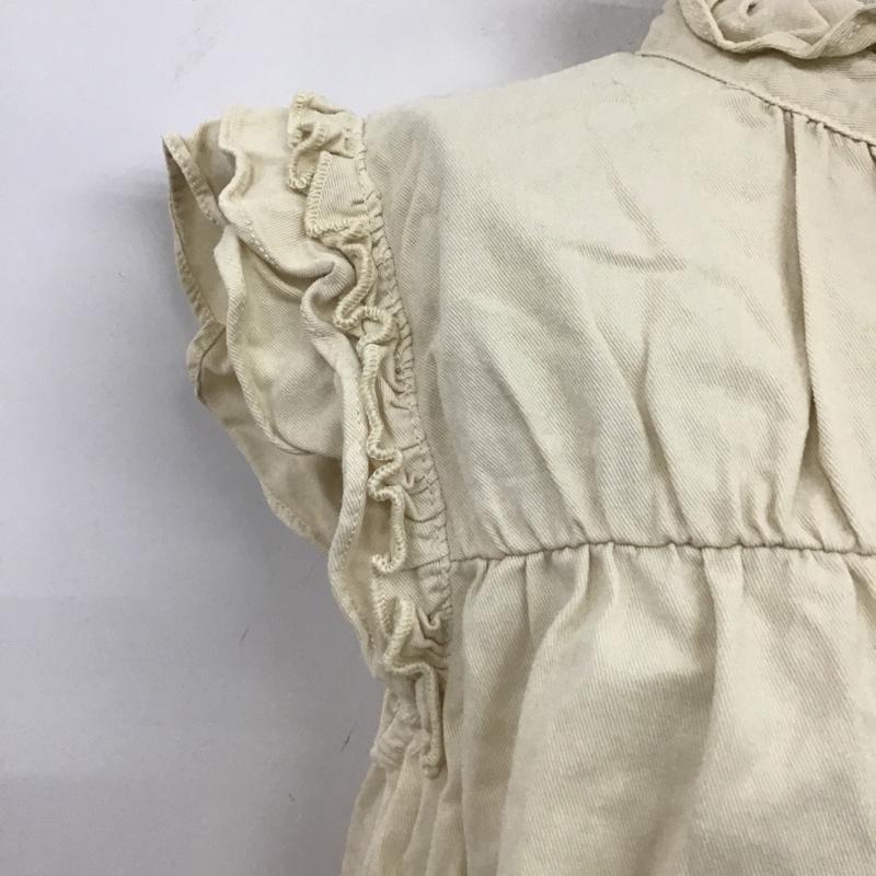 マウジー MOUSSY シャツ、ブラウス 半袖 010dag11-5410 DENIMRUFFLE ブラウス ノースリーブカットソー フリルシャツ FREE 無地 ベージュ / ベージュ / レディース USED 古着 中古 10105653