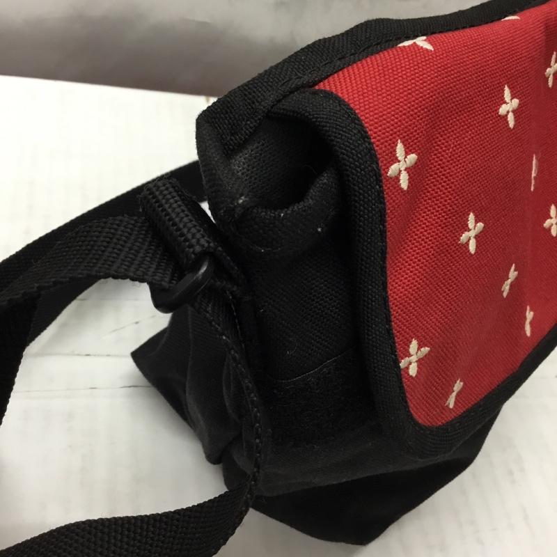 マンハッタンポーテージ Manhattan Portage ショルダーバッグ ショルダーバッグ ロゴ 刺繍 黒 / ブラック / X 赤 / レッド / レディース USED 古着 中古 10110678