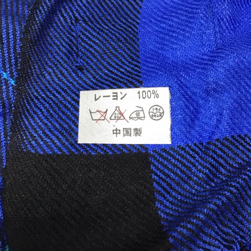 ビームス BEAMS ストール ストール一般 チェック 黒 / ブラック / X 青 / ブルー / メンズ USED 古着 中古 10108641