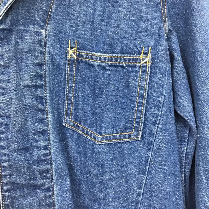 マウジー MOUSSY コート コート一般 0108SW11-0370 Denim teacher JK デニムチェスターコート FREE 無地 水色 / ライトブルー / レディース USED 古着 中古 10136934