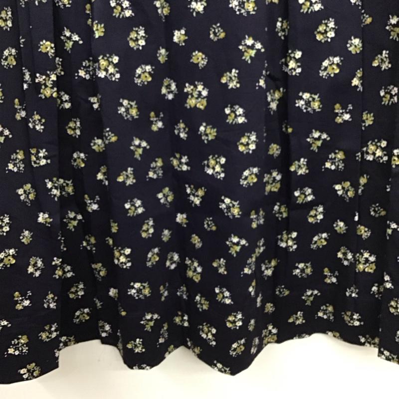 ニコアンド niko and... スカート ロングスカート ×iamsumy S212FM03TO FREE 総柄 X 花柄 紺 / ネイビー / レディース USED 古着 中古 10139356