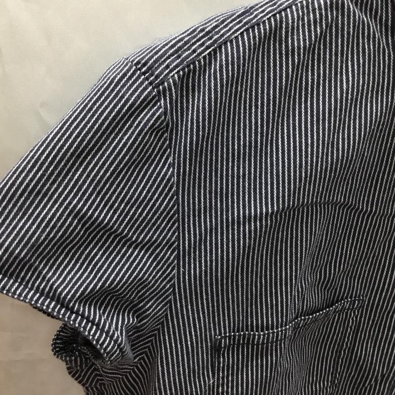 ラルフローレン RALPHLAUREN シャツ、ブラウス 半袖 ストライプ インディゴ / インディゴ / レディース USED 古着 中古 10110835