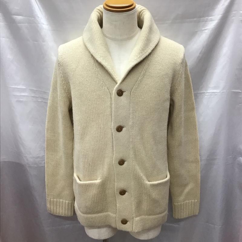 エディーバウアー Eddie Bauer ジャケット、上着 ジャケット、ブレザー 長袖ニットジャケット 前開きニットカーディガン カジュアルジャケット M ロゴ、文字 ベージュ / ベージュ / メンズ USED 古着 中古 10113228