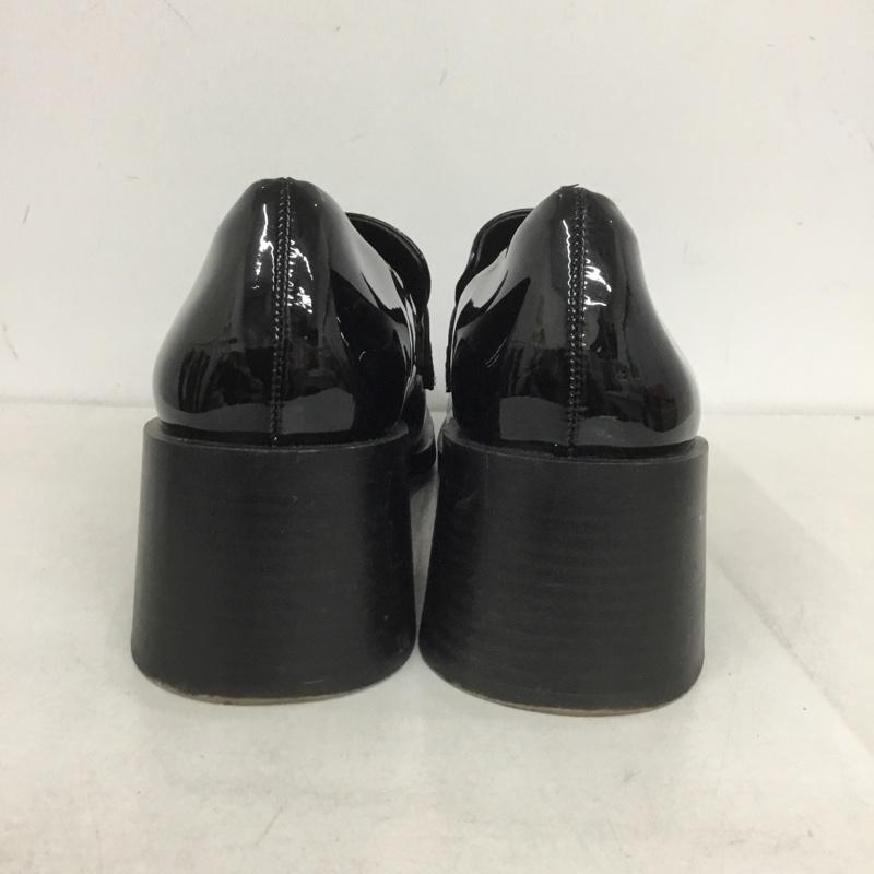 ザラ ZARA ローファー ローファー 1209 810 040 ヒール スクエアトゥ EU38 無地 黒 / ブラック / レディース USED 古着 中古 10138336